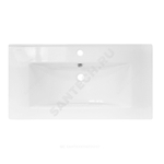 Умывальник мебельный Quadro 90 1 отверстие под смеситель по центру белый Sanita Luxe QDR90SLWB01