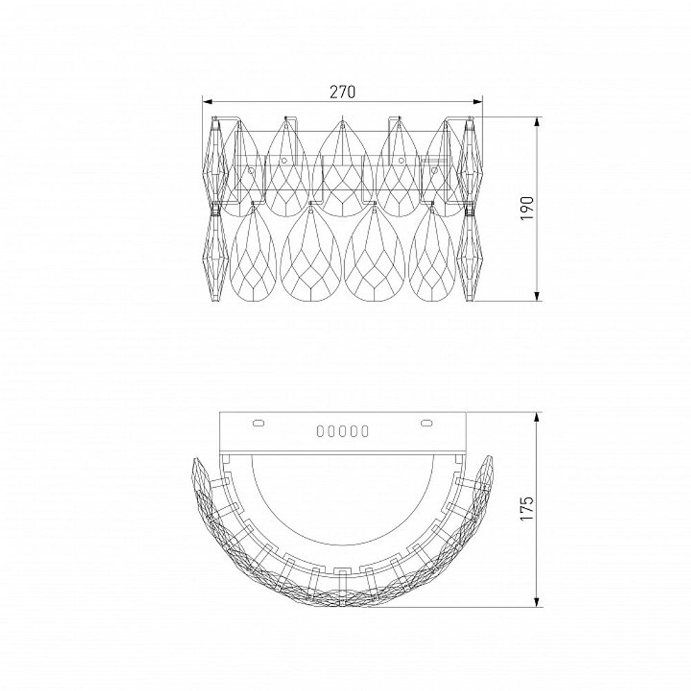 Накладной светильник Bogate's Marvel 437/1 Strotskis