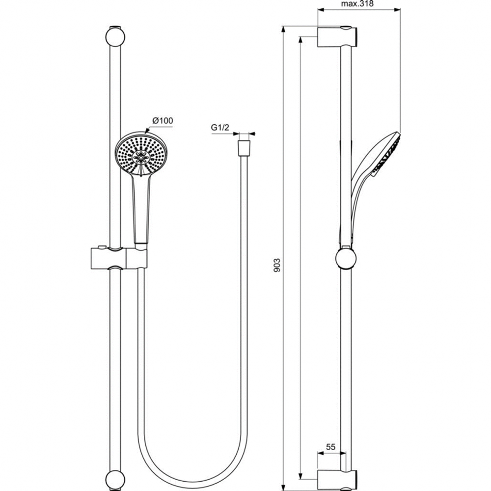 Комплект смесителей 3 в 1 Ideal standard  Ceratherm