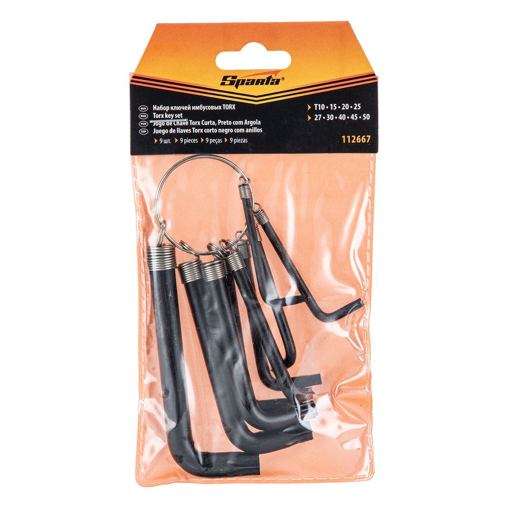 112667 Набор ключей инбусовых TORX 9шт Sparta