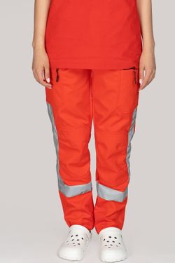 Брюки демисезонные женские Скорая помощь MedicLine SOFTSHELL красные