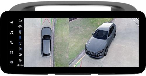 Магнитола для Toyota Camry 30 2001-2006 (рамка графитовая) - Teyes LUX ONE 360 монитор 12.3" 2K QLED на Android 10, Быстрая, CarPlay, 4G SIM-слот, 4 камеры в комплекте
