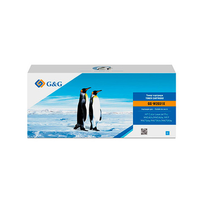 Картридж G&G, аналог HP W2031X (415X) для LaserJet Pro M454/M479/M480 голубой (6k) с чипом