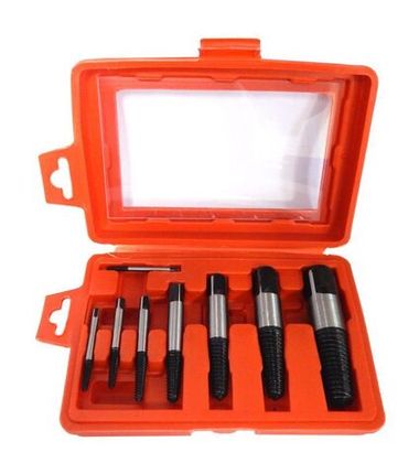 Набор экстракторов, 8пр.(?:4, 5, 6.4, 7.6, 11, 15, 19, 24мм, размер:3-6,6-8,8-11,11-14,14-18,18-20,20-22,22-26мм), в пластиковом кейсе FORCEKRAFT FK-63006C