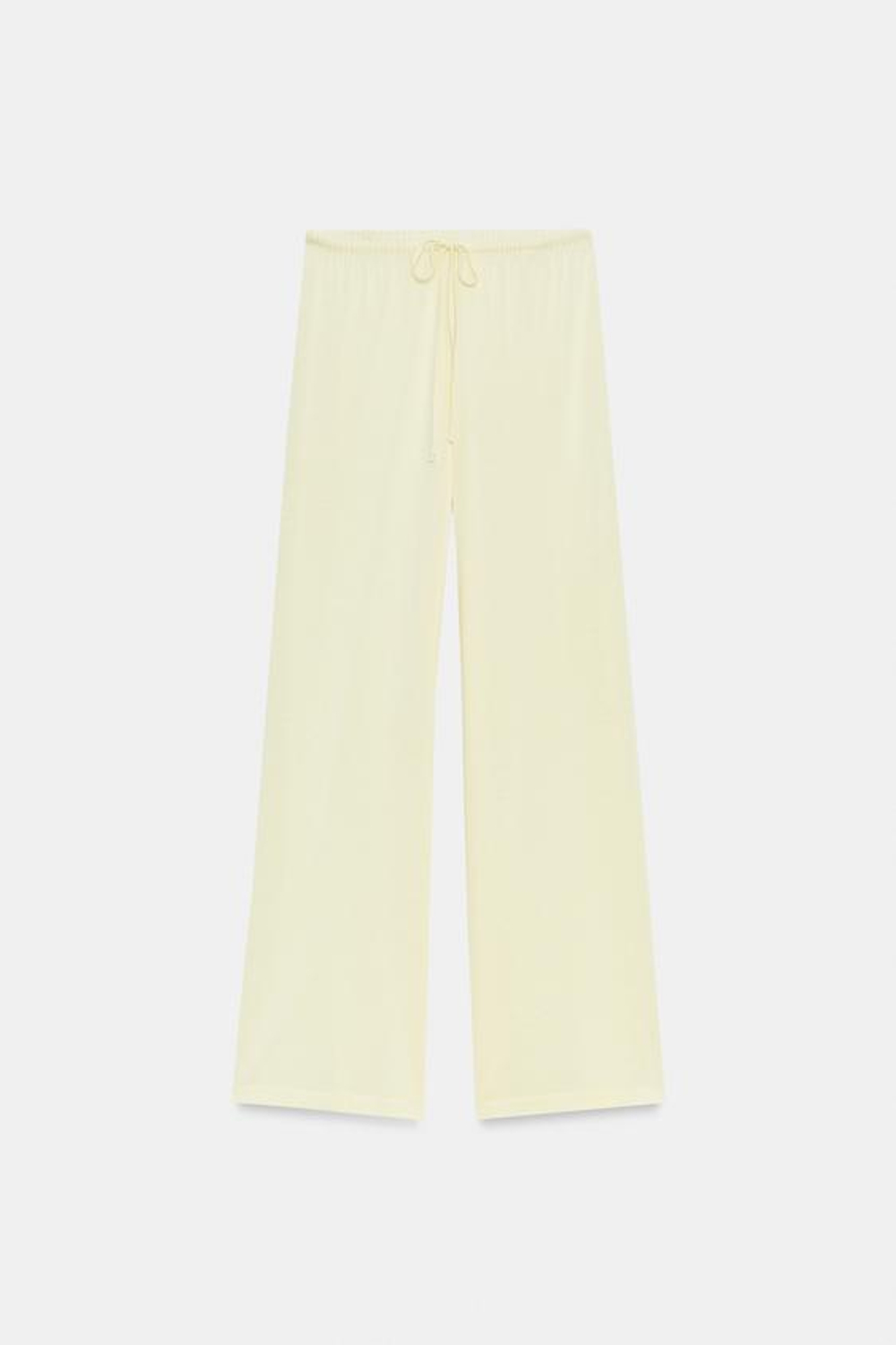 ZARA СТРУЯЩИЕСЯ БРЮКИ ПРЯМОГО КРОЯ, ЖЕЛТЫЙ