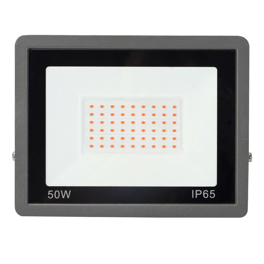 ULF-P42-50W-SPBR IP65 180-260V BLACK Прожектор для растений светодиодный. Спектр для рассады и досвечивания в период роста. Цвет черный. TM Uniel