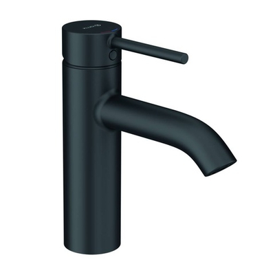 Смеситель для раковины Kludi Bozz со сливным гарнитуром, черный матовый (382883976)