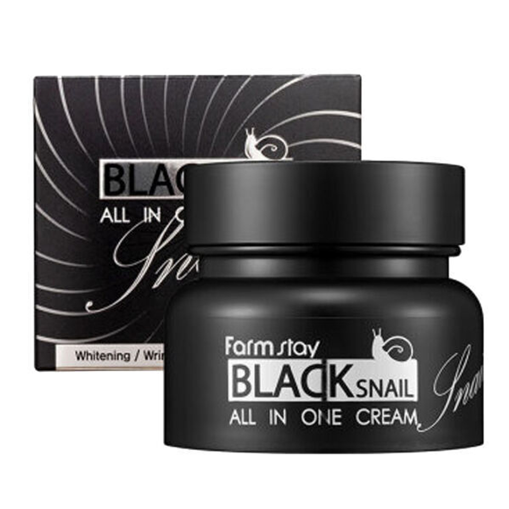 Крем с муцином черной улитки FarmStay Black Snail All In One Cream, 100мл