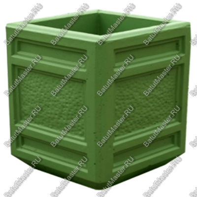 УРНА ЧЕТЫРЕХГРАННАЯ С РЕЛЬЕФОМ, ОКРАШЕННАЯ