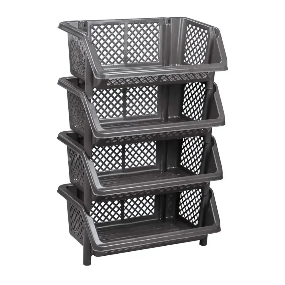 Этажерка для хранения Эконом 4-х секцион. цвета в ассортименте