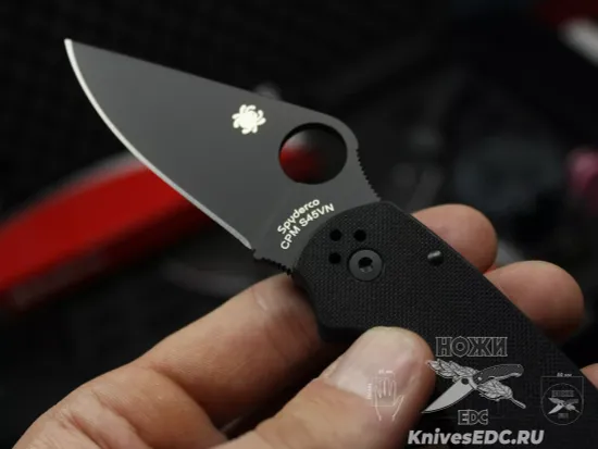 Нож складной Spyderco Para 3 223GPBK c клинком сатин CPM-S45VN, рукоять черная G10