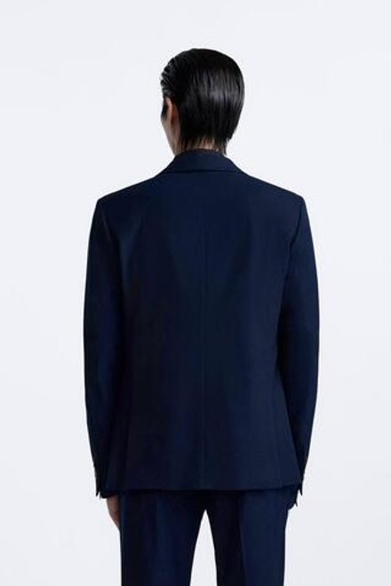 ZARA КОСТЮМНЫЙ БЛЕЙЗЕР КОМФОРТНОЙ ПОСАДКИ, ЯРКО-СИНИЙ