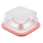 Контейнер для переноски и хранения силиконовый квадратный складной silikobox, 600 мл, красный