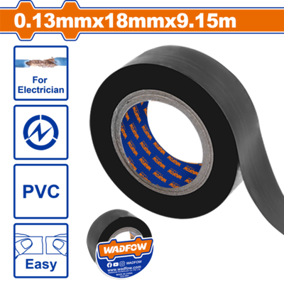 Изолента черная 18ммх9.15м (300) WADFOW WPN1103