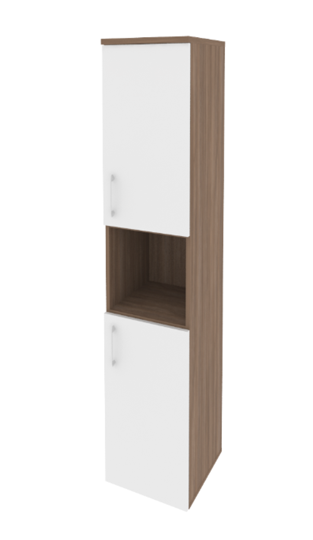 Шкаф-пенал с 2 комплектами дверей и нишей Onix