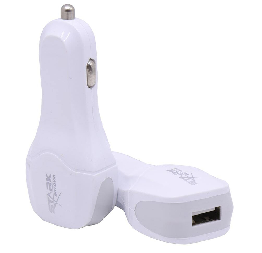 Автомобильный адаптер питания STARK DC12-24 1USB 2A (белый)