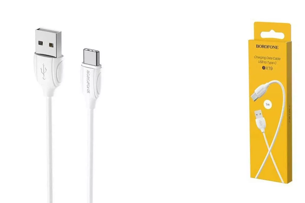Кабель Type-C 1-метр 3А ПВХ BOROFONE BX19 Benefit