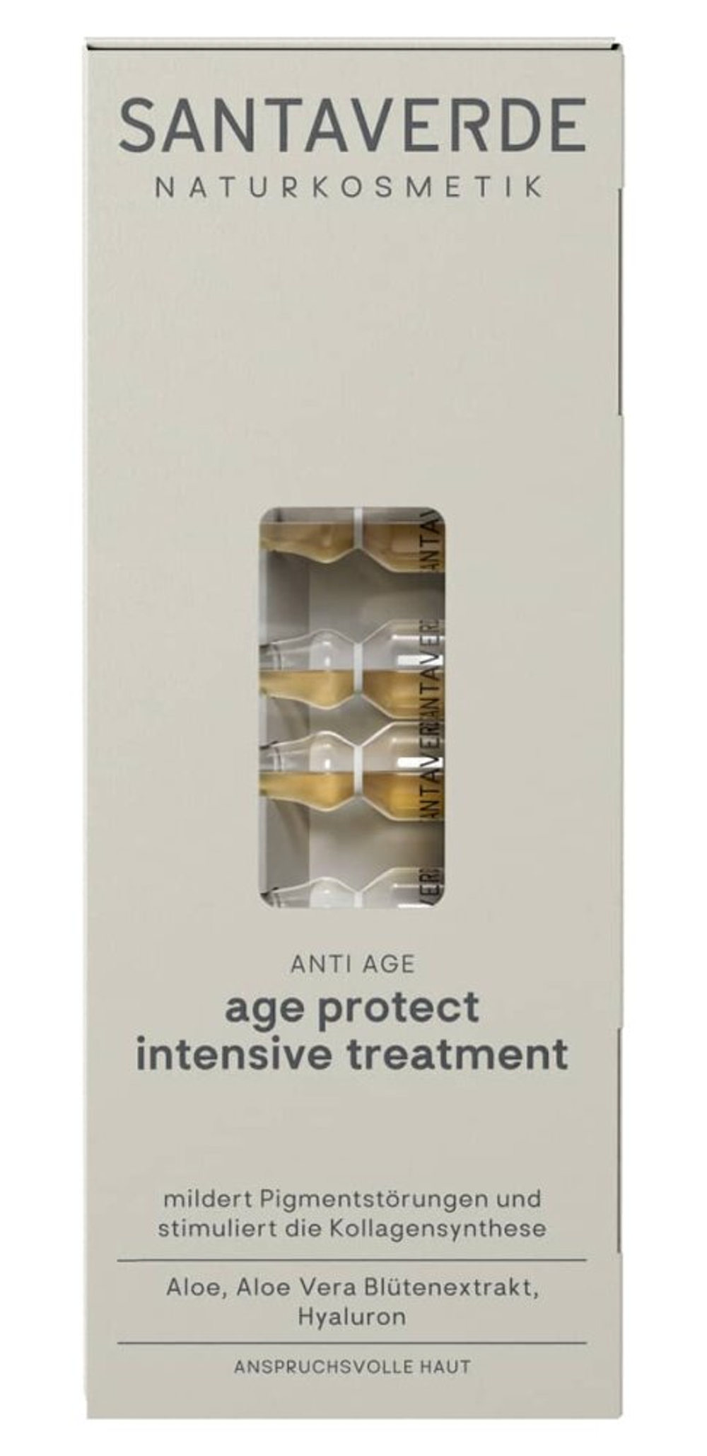 Ампулы Santaverde с экстрактом цветков алоэ вера для защиты от старения, 10 мл