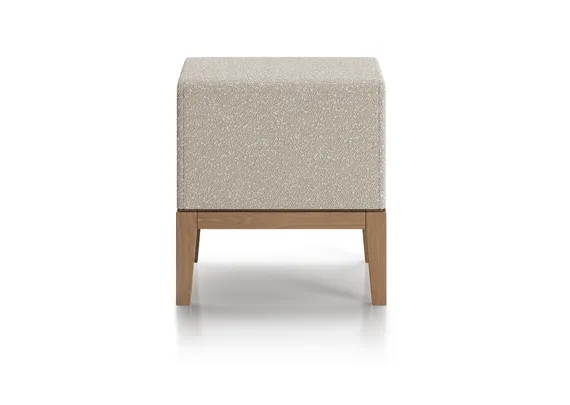 Банкетка Fjord 40 см (молочный букле, бук)