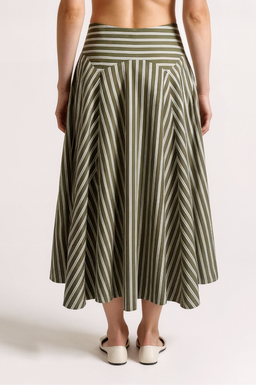 Юбка-миди из хлопка-поплина