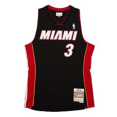 Футболка Mitchell&Ness NBA Black Jersey Heat 2012 Dwyane Wade T-shirt Black