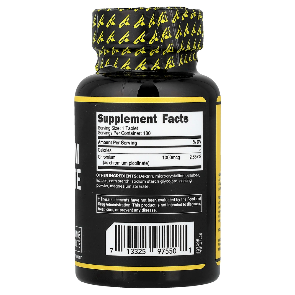 Primaforce, Пиколинат хрома, 1000 мкг, 180 таблеток