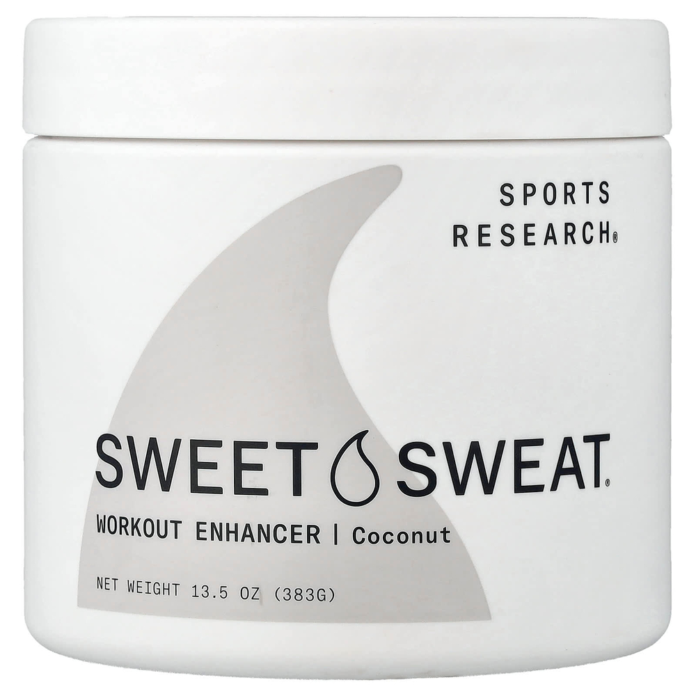 Sports Research, "Sweet Sweat", предтренировочный комплекс с кокосовым вкусом, 13,5 унций (383 г)