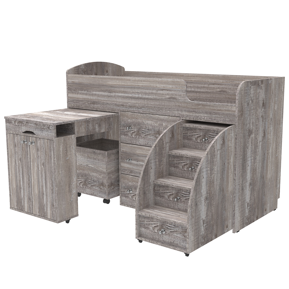 Кровать-чердак КарИВи Малыш Бетон Бетон