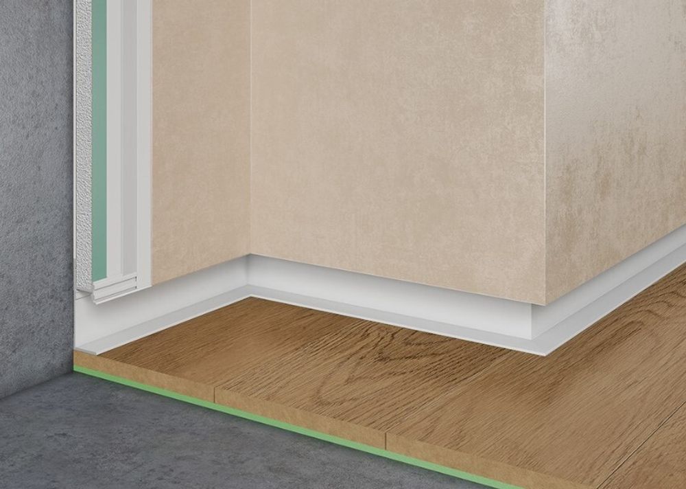 Теневой плинтус скрытого монтажа Pro Design 7210 белый, 2700x17,5x48,5 мм