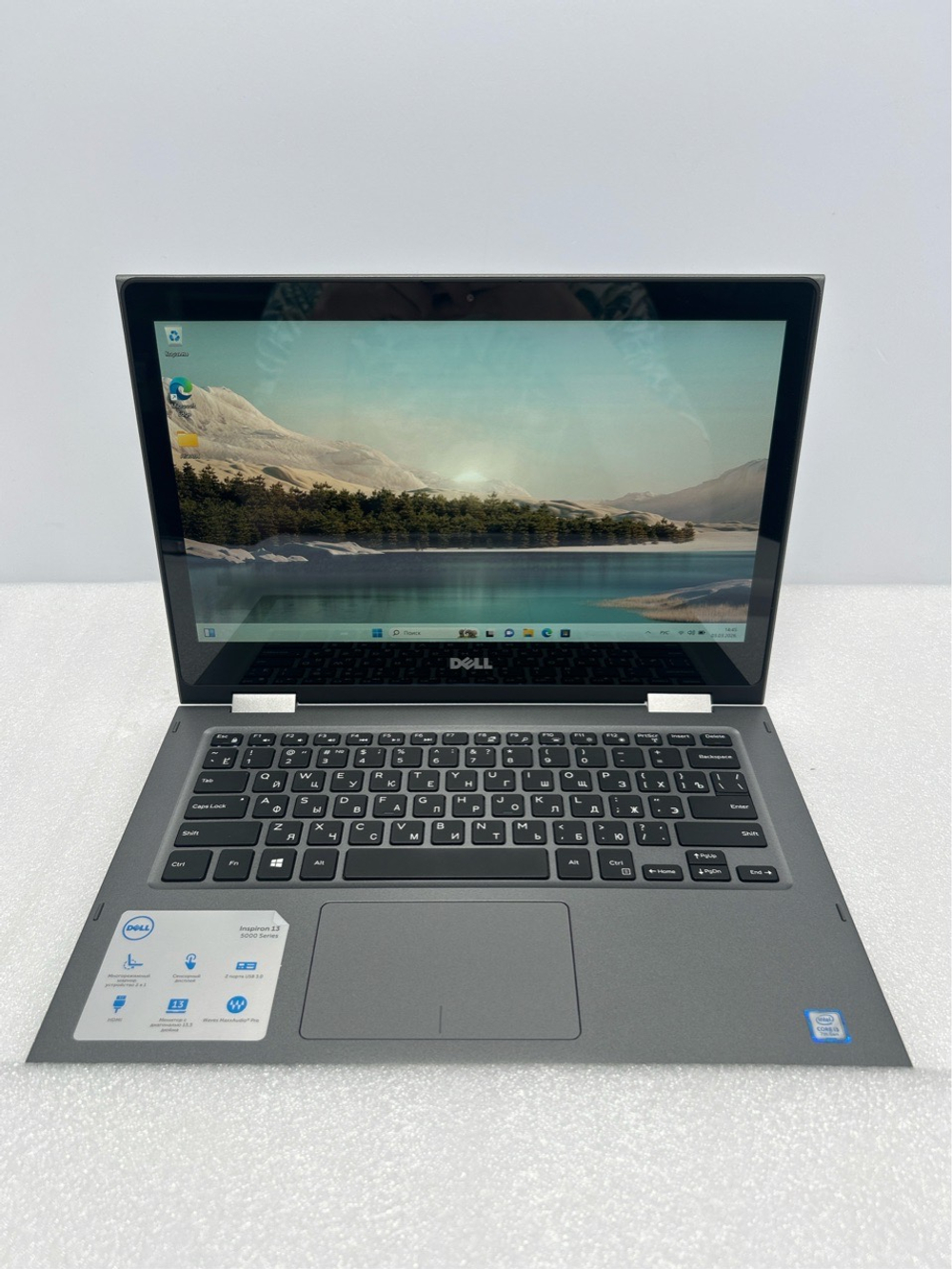 Ноутбук Dell Inspiron 5378 (5378-2063) 13"/Intel Core i3 7100U/RAM 4 GB/HDD 1000 GB/Intel HD Graphics 620/1920 x 1080 Touch/IPS/DOS/Подсветка кл-ры:LED/серый. Состояние: A2