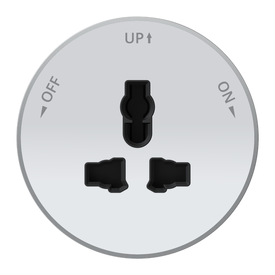 MULTITRACK Розетка универсальная круглая 13 А/250 В БЕЛЫЙ