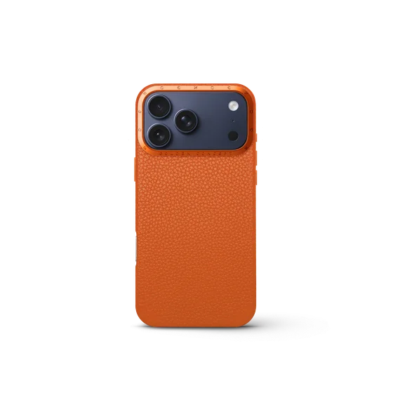 Чехол для iPhone 17 - Зернистая кожа - оранжевый