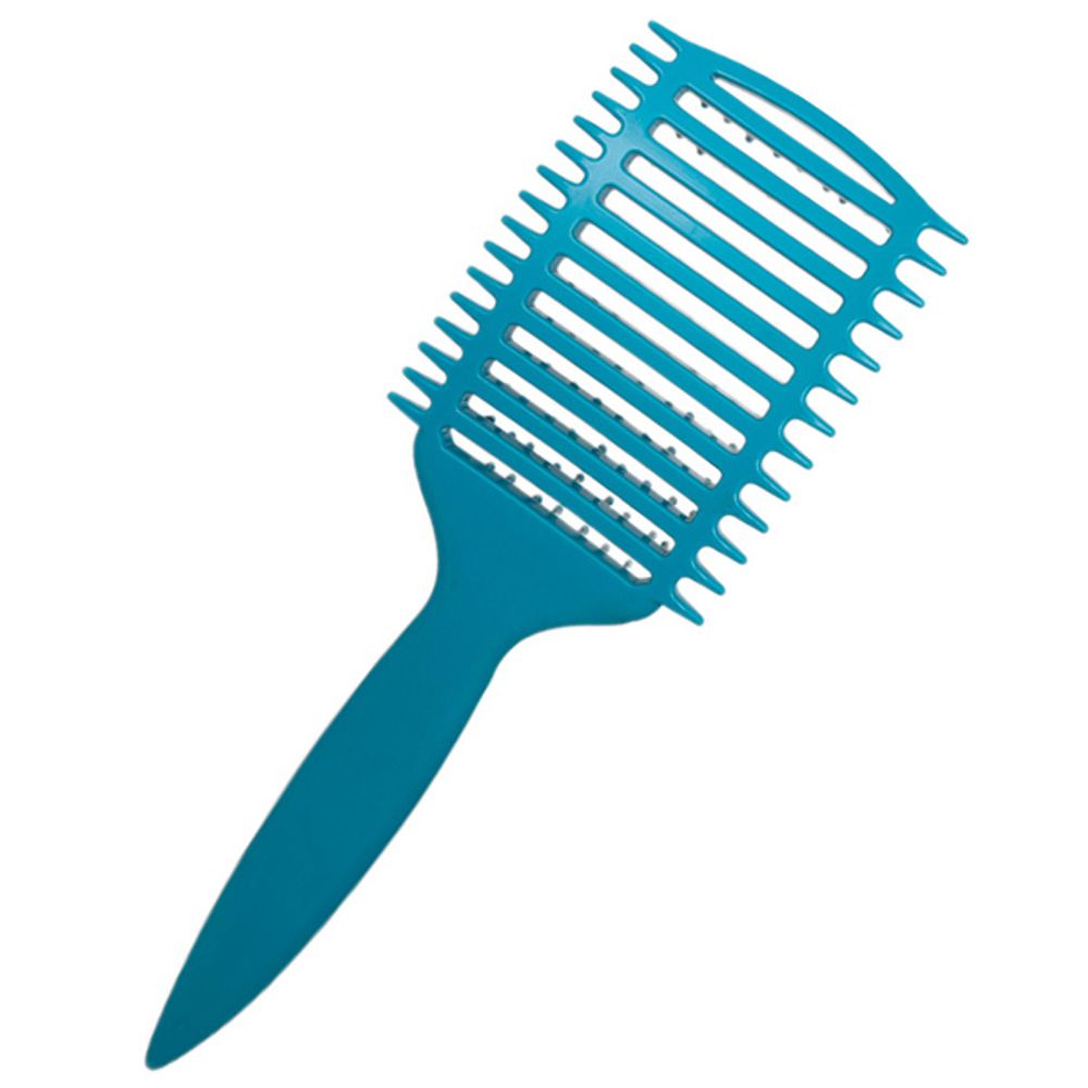 Щетка массажная Harizma Nylon, 9 рядов, голубая (h10686-06)