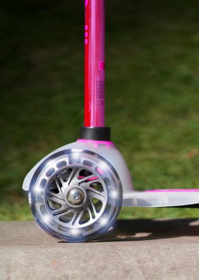 Самокат Mini Micro Deluxe Flux LED розовый неохром