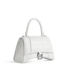 Сумка BALENCIAGA с крокодиловым тиснением, белый