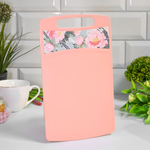 Доска разделочная 26*15,5*0,35см "Bergamo. Сад пионов" (розовый)