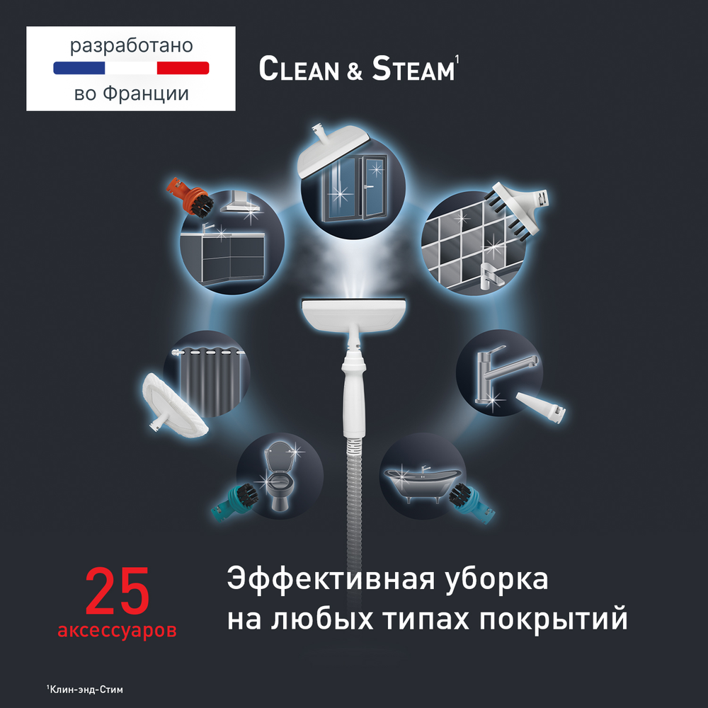 Паровой пылесос Tefal Clean & Steam Multi VP8561RH