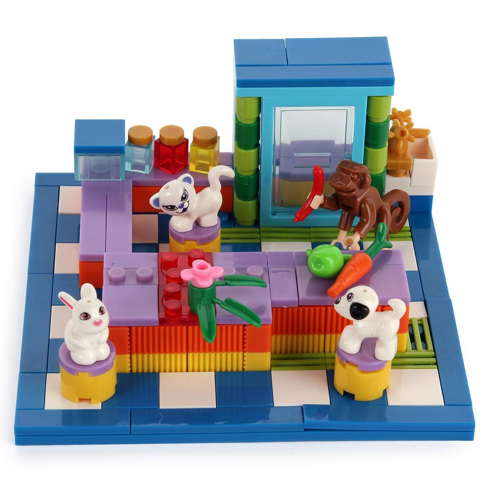 Конструктор блочный Аусини для малышей 186дет., коробка 25377