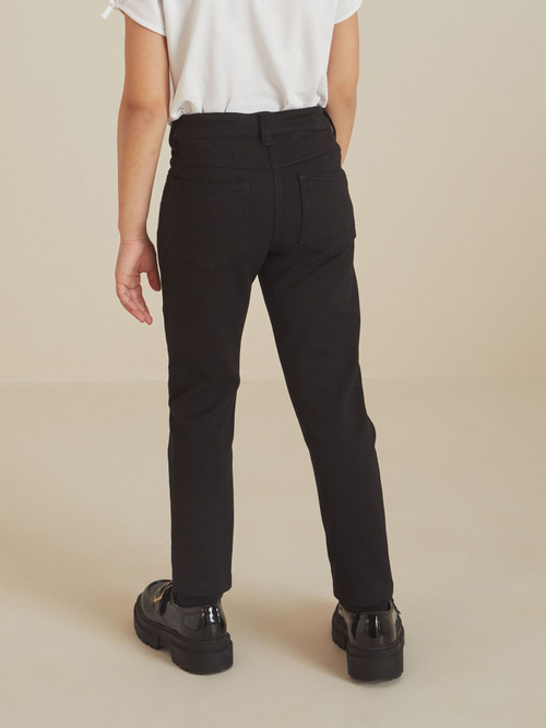 Брюки школьные скинни для девочки Next 101-342, Черный