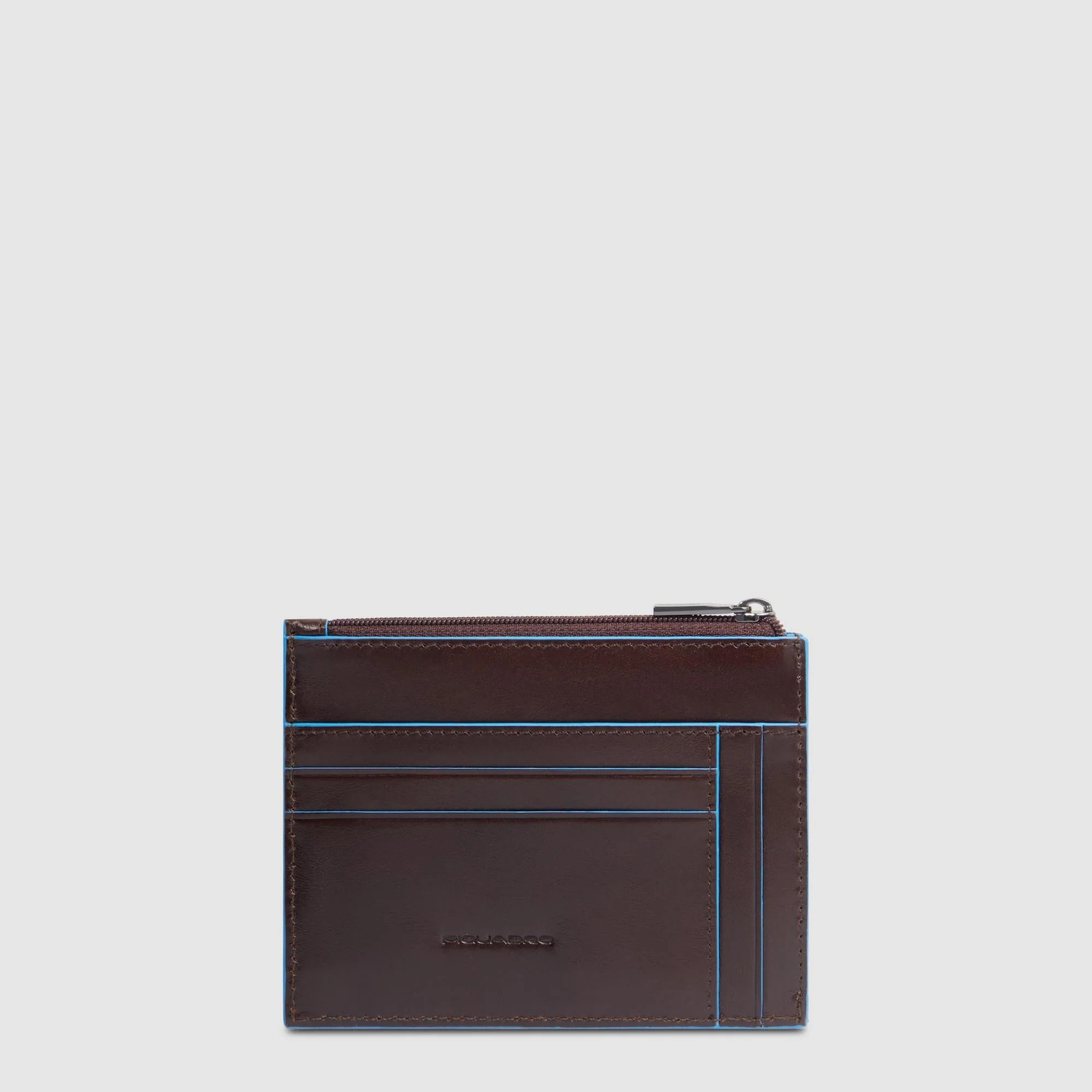 Картхолдер на молнии Piquadro Blue Square/Mogano