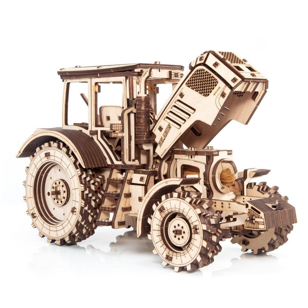 Трактор Беларус-2022 от EWA - Деревянный конструктор, сборная модель, механический 3D пазл