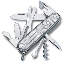 Нож Victorinox Huntsman, 91 мм, 15 функций, полупрозрачный серебристый
