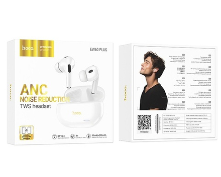 Беспроводные наушники TWS HOCO EW60 Plus ANC шумоподавление (белый)