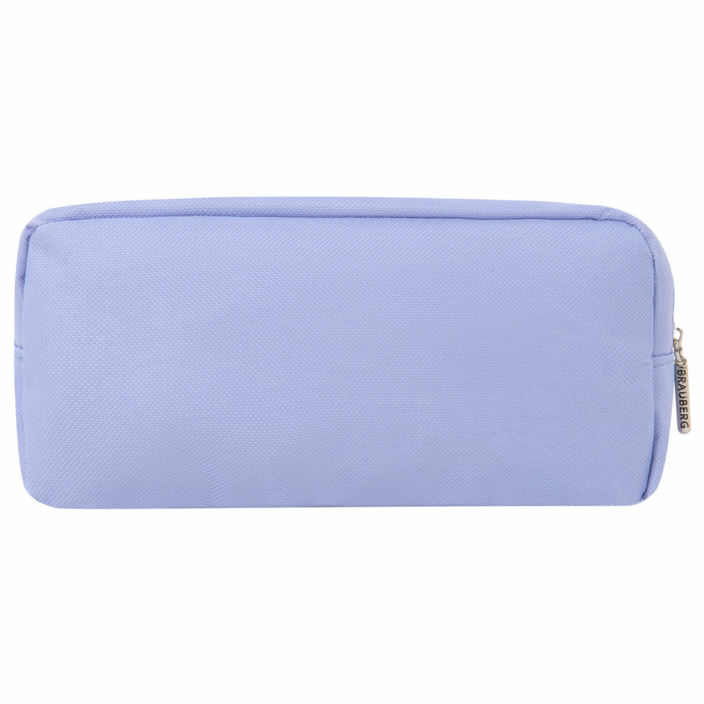 Пенал мягкий BRAUBERG PASTEL 2 отделения светло-синий 21х9 5х5 см (3 штуки в упаковке)