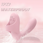 Нежно-розовый вибромассажер с петелькой на палец (Цвет: нежно-розовый)