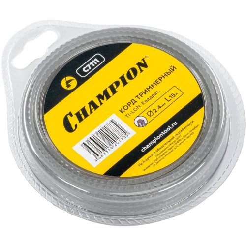 Леска CHAMPION TI-LON 2,4*15 м (зубчатый квадрат)   C7111