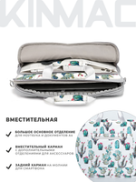 Сумка для ноутбука 13,3" и 14" с ремнем на плечо и большим карманом спереди (Кактус)