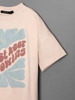 Костюм для девочки на лето, футболка и велосипедки