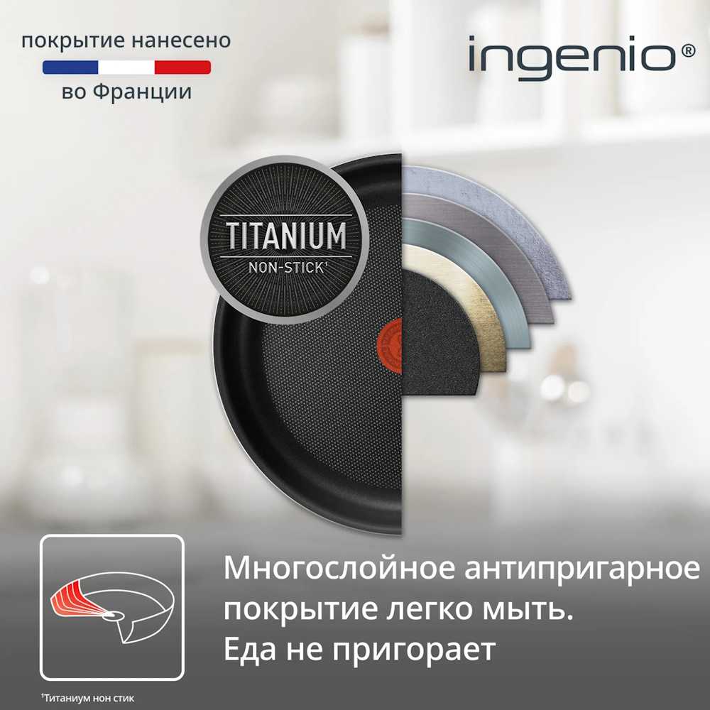 Набор сковород Tefal Ingenio 4250820, 24/28 см, съемная ручка