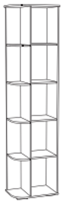 Шкаф торцевой ЛШ-26, Ливорно, Орех донской